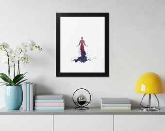 Line Art Print abstracte figuur, meditatief spiritueel ontwaken (digitale download)