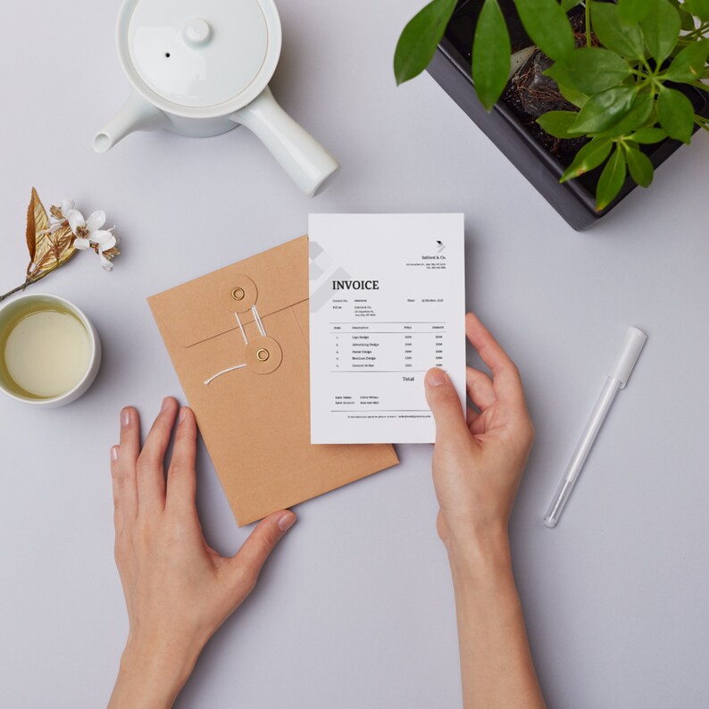 Customizable Invoice Template: Printable Business Form (PDF, Google ...