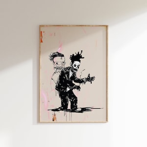 Stampa artistica del personaggio Dapper Dan - Arte murale Giclée di ispirazione vintage eccentrica, arte dei cartoni animati retrò americani
