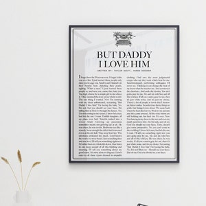 But Daddy I Love Him Digital Print | The Tortured Poets Department | Minimalist download & print wall art