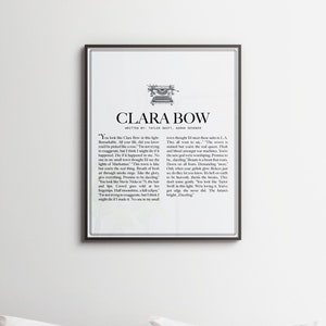 Clara Bow Digital Print | The Tortured Poets Department | Minimalist download & print wall art