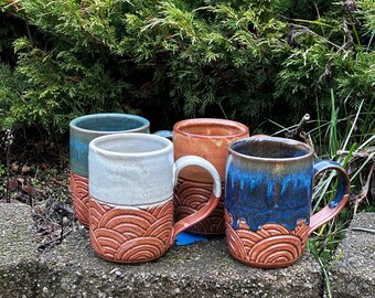 Handmade Tall Ceramic Mug 16 oz