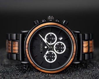 Wood Watch Anniversary gift for man/ Engraved Watch/Personalized Wooden Watch/ Personalized Groomsmen Watch/ Men’s Watch/ Boyfriend Gift