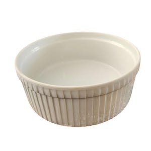 pillivuyt pleated souffle baking dish 8&quot; medium size made in France 26-11-21