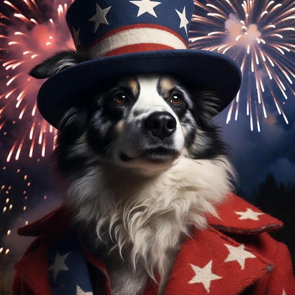 Custom themed pet portrait example