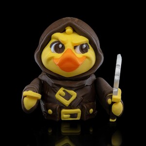 Stille snavel | 3D-geprinte rubberen eend om te verzamelen | Uniek cadeau voor eendenliefhebbers en gamers