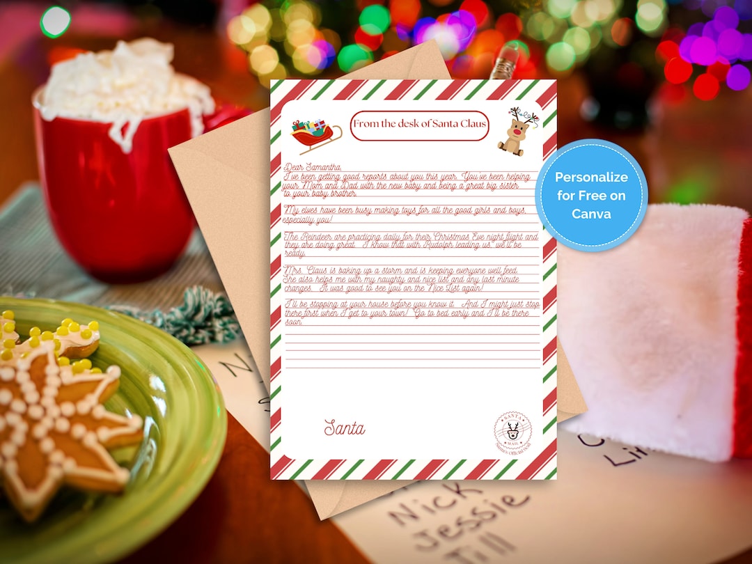 Editable and Printable Letter From Santa Claus Magical - Etsy UK