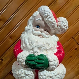 Vintage, Atlantic Mold, Winking,, Santa Statue,