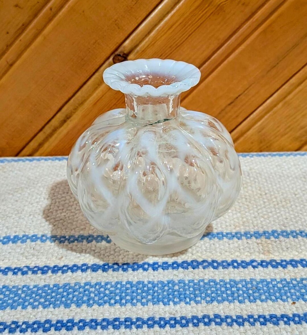 フェントン、ダイヤモンドキルト、ホワイトオパールセント、ガラス香水