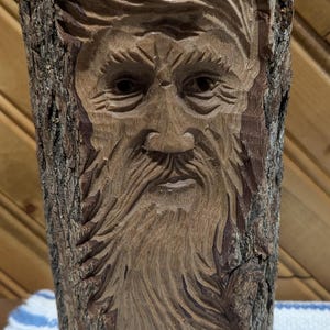 Vintage, Hand Carved, Mountain Man, Wood Carving