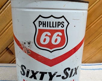 Vintage Phillips 66 Sixty-six 1 Quart Can Motor Oil Advertising