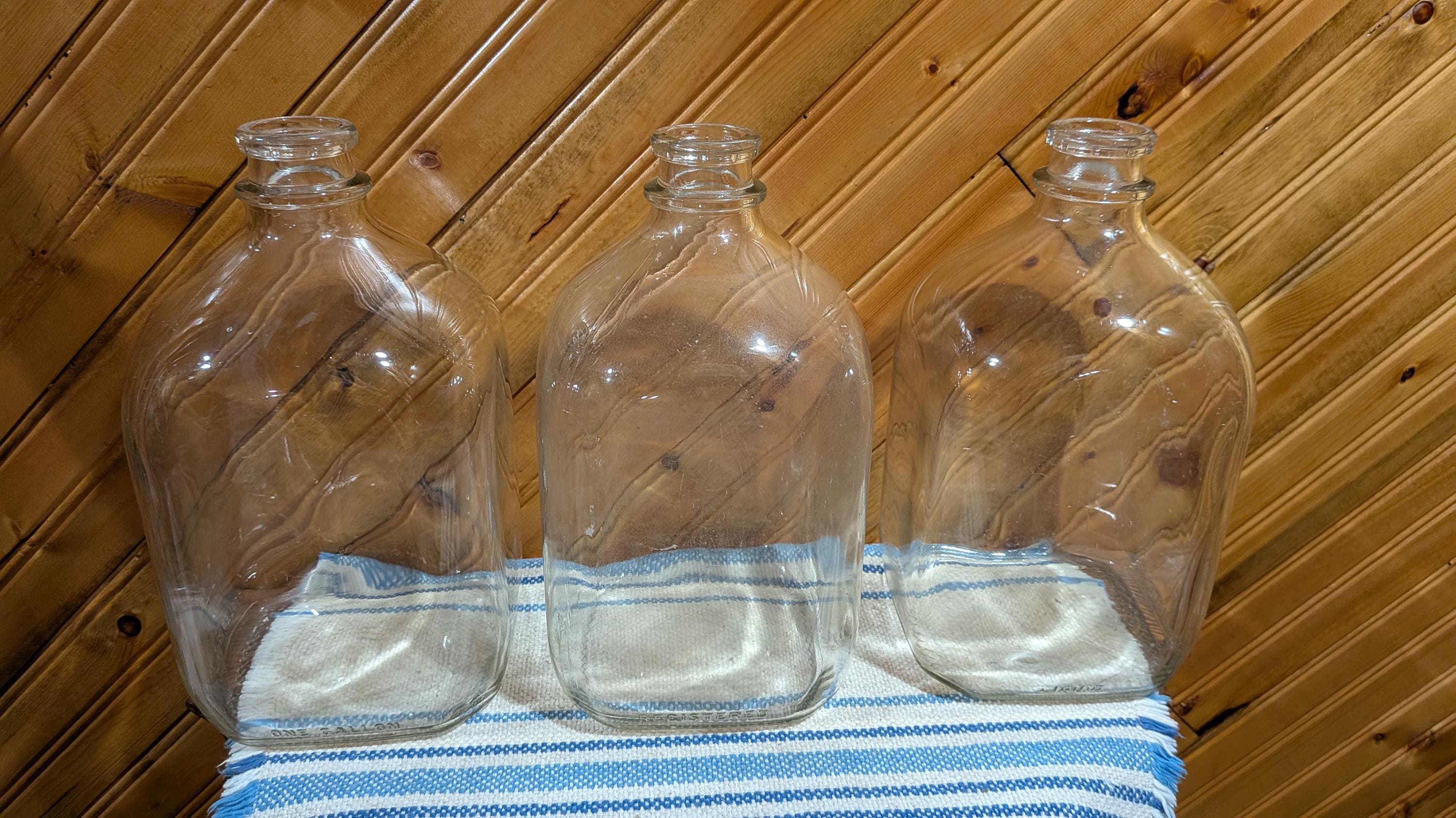 Vintage Milk Jug Glass - Etsy