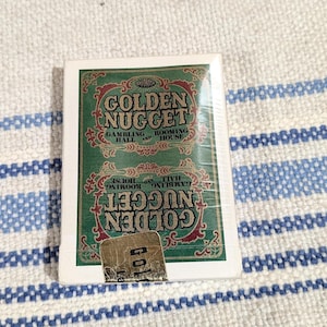 Vintage, Golden Nugget, casinospeelkaarten, in doos, gokhal, kamer, nooit geopend, nog steeds verzegeld