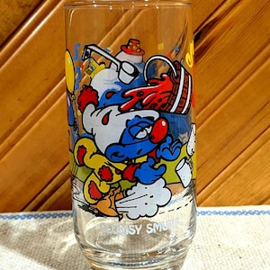 1983 Smurf Glass - Etsy
