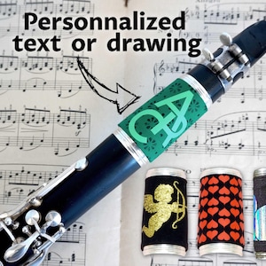 Bas-rillet per clarinetto con motivo personalizzato - Accessorio decorativo per clarinetto