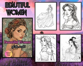 Women of the World Coloring Book: Relaxing Adult Coloring (40 Images)