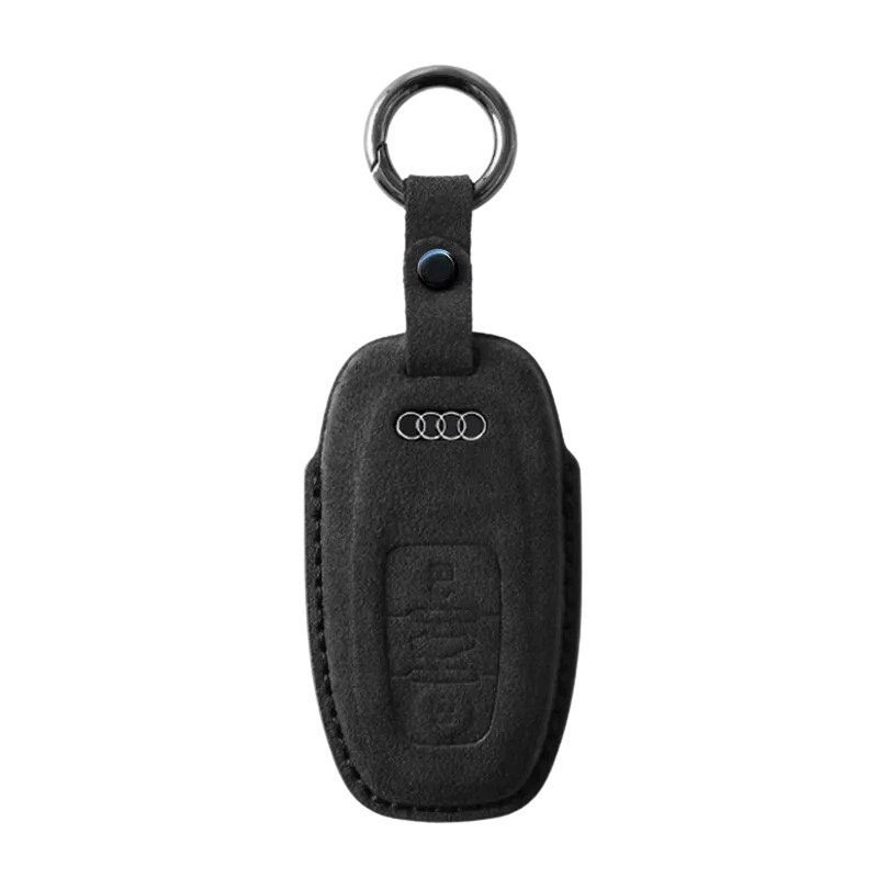 Leder Schlüsselhülle Cover für Audi Schlüssel A1 A2 A3 A4 A5 A6 Q7  hellbraun 