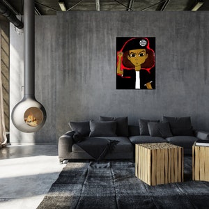 Boondocks Huey Freeman: The Silent Rebel Black Panther Framed Art