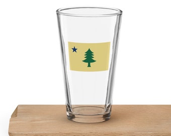 Maine State Flag Shaker pint glass