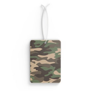 Camo Car Air Freshener, Military Scented Tag, Home Fragrance, Unique Gift, Car Decor