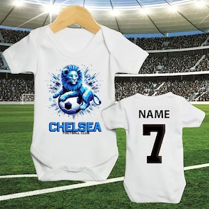 Personalized Chelsea Football Club Baby Romper: Custom Soccer Gift