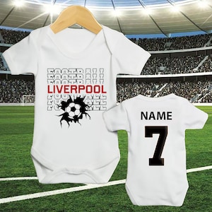 Personalized baby clothing, Cute and soft football inspired sleepsuit, personalized football vest for babies or newborn, newborn gift.