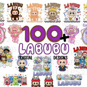 Mais de 100 Labubu Clipart Mega Bundle, Labubu PNG Bundle, Labubu Clipart, Labubu Bundle PNG, 500 Cute Cartoon Digital Download, La bubu PNG