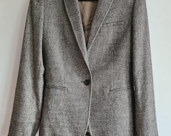 Vintage Massimo Dutti Wool Tweed Blazer Limited Edition EU S 36