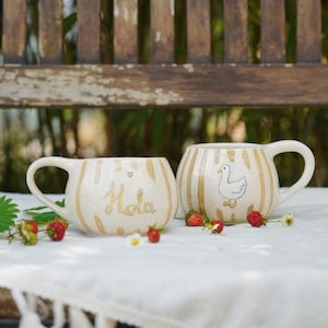 Hand-Painted Goose Ceramic Mugs – 300ml