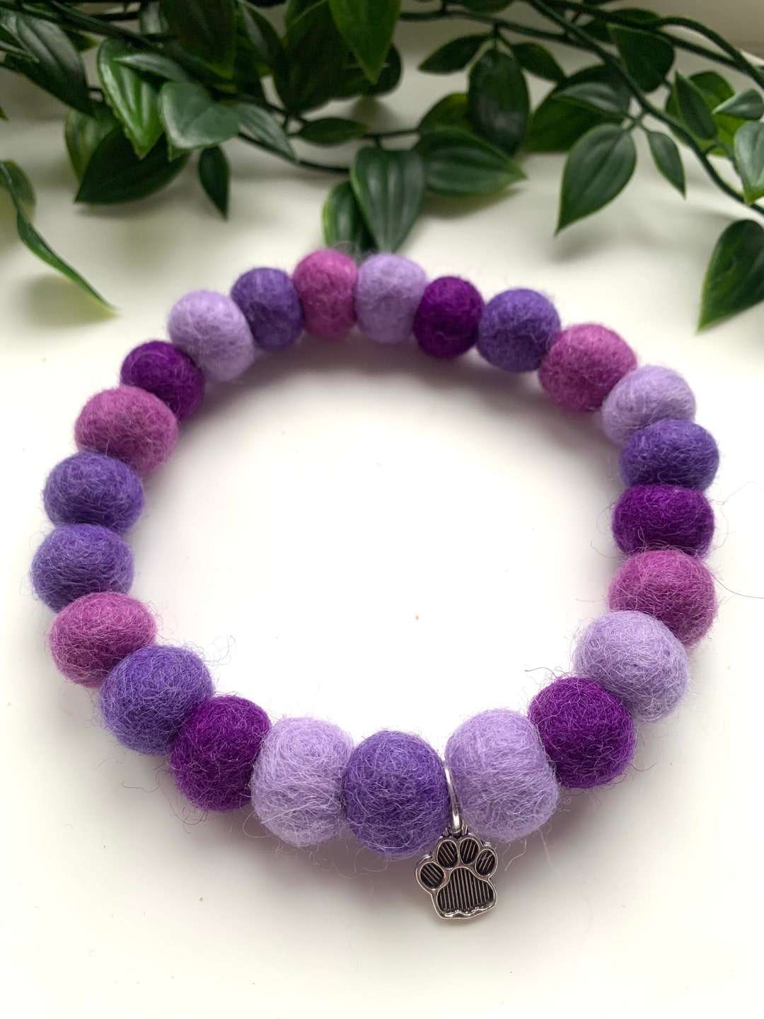 Purple Dog Collar, Pet Collar,dog Collar,pom Pom Dog Collar, Pet Outfit