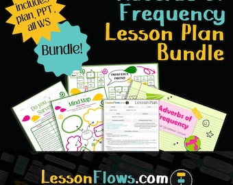 Complete Adverbs of Frequency Lesson Plan, PowerPoint, Worksheets, & Game Bundle - EFL, ESL, ELA, English complete grammar lesson plan