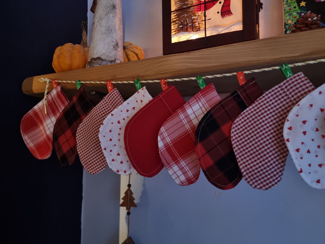 Fabric Advent Calendar Pattern: DIY 24 Stocking Project (digital