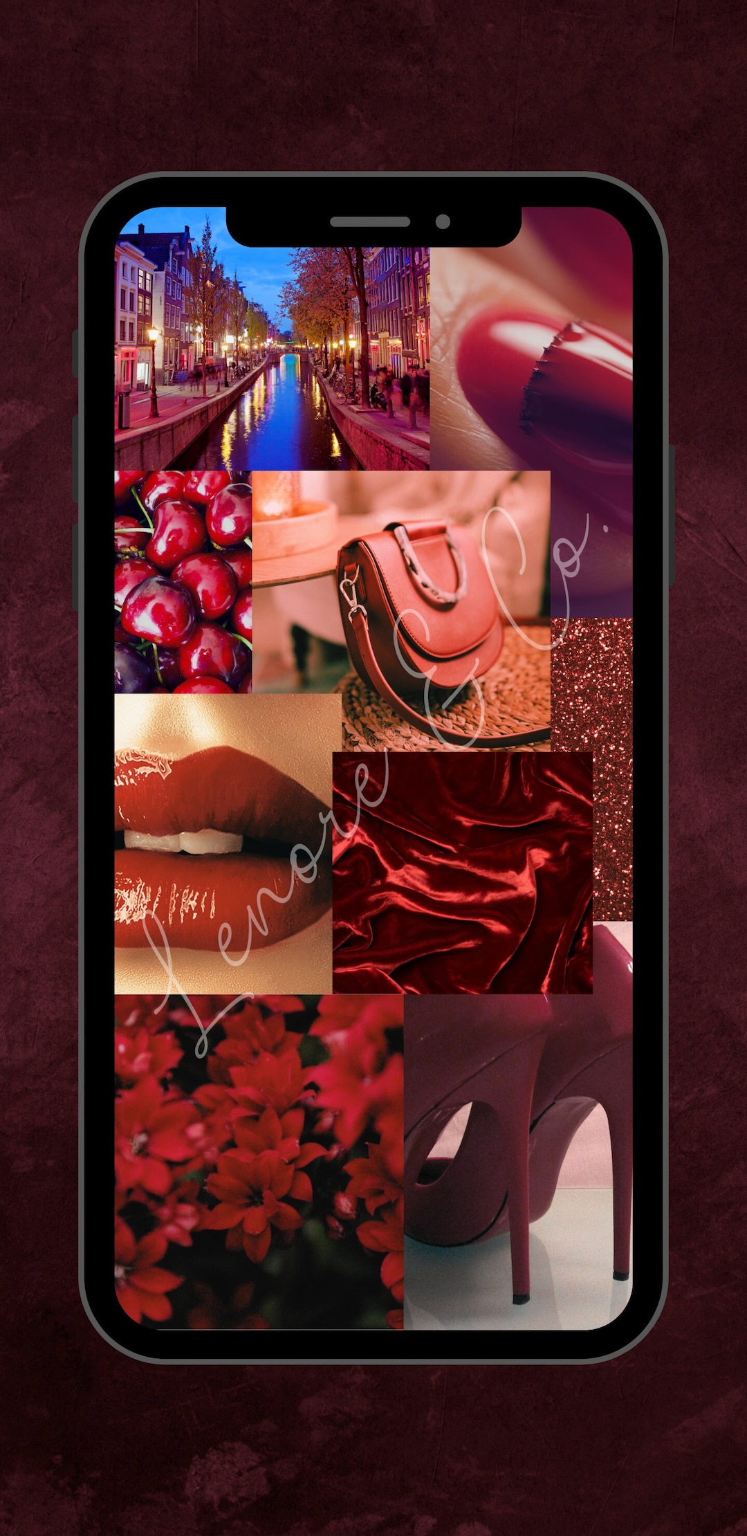 Red Theme Aesthetic Phone Wallpaper iPhone Home Screen Background ...
