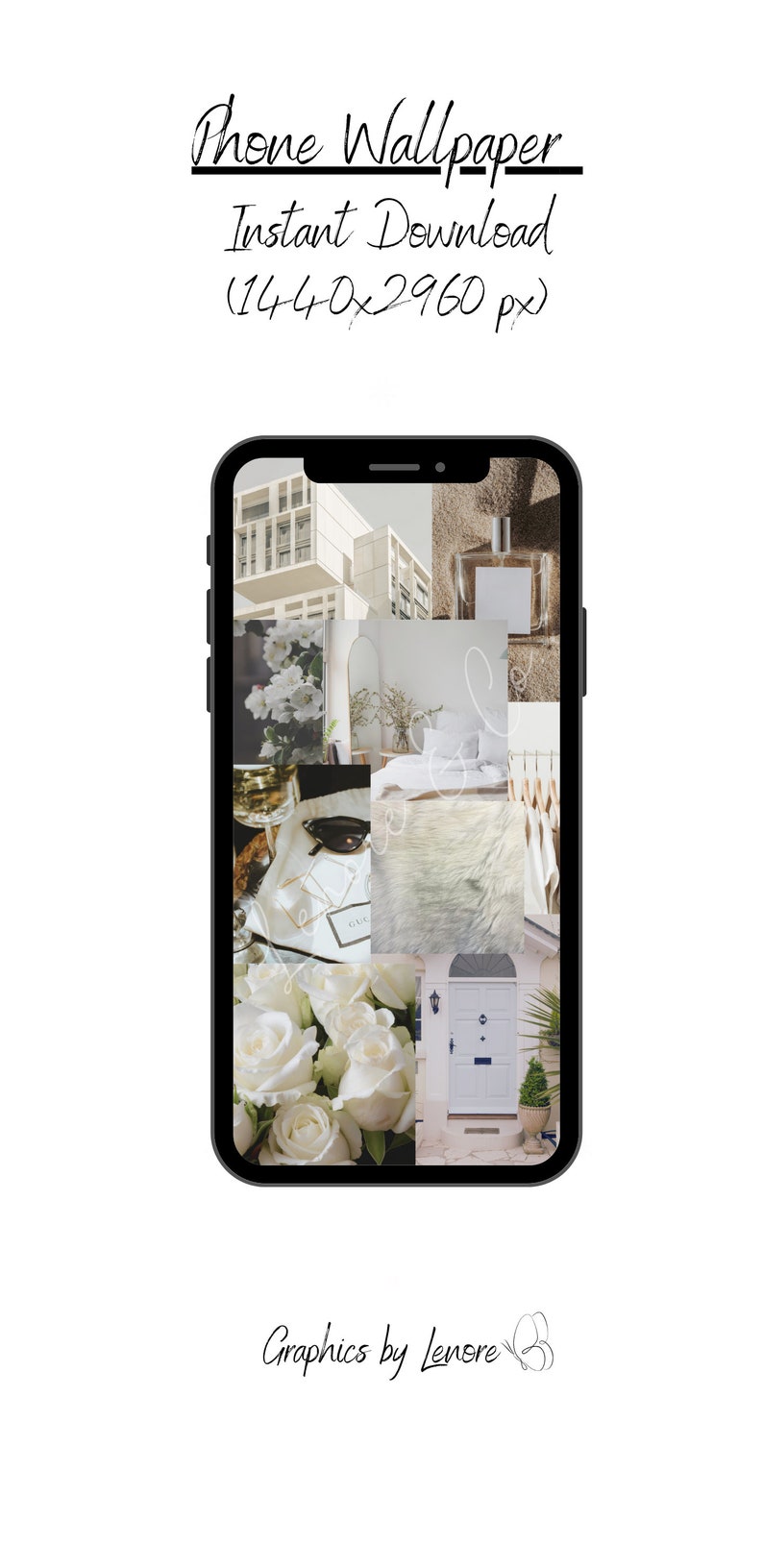 White Theme Aesthetic Phone Wallpaper iPhone Home Screen Background