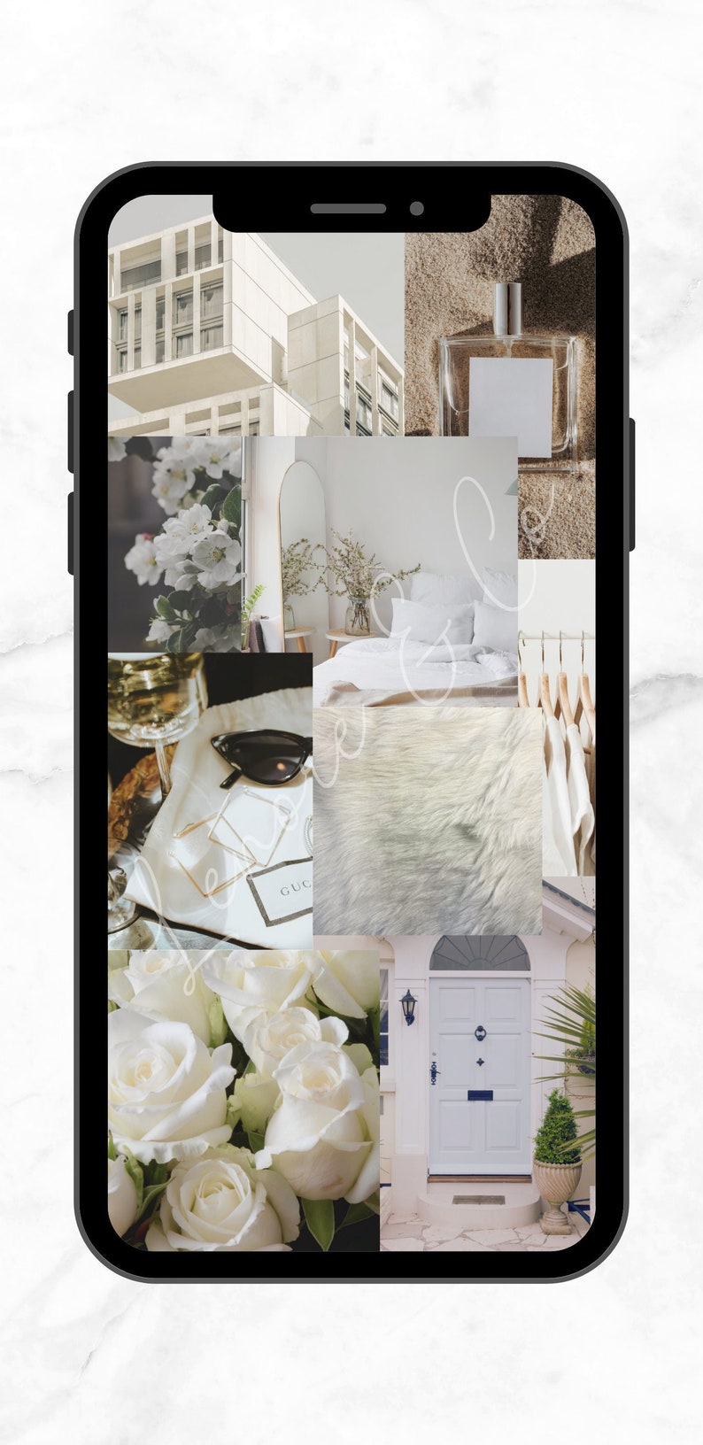 White Theme Aesthetic Phone Wallpaper iPhone Home Screen Background