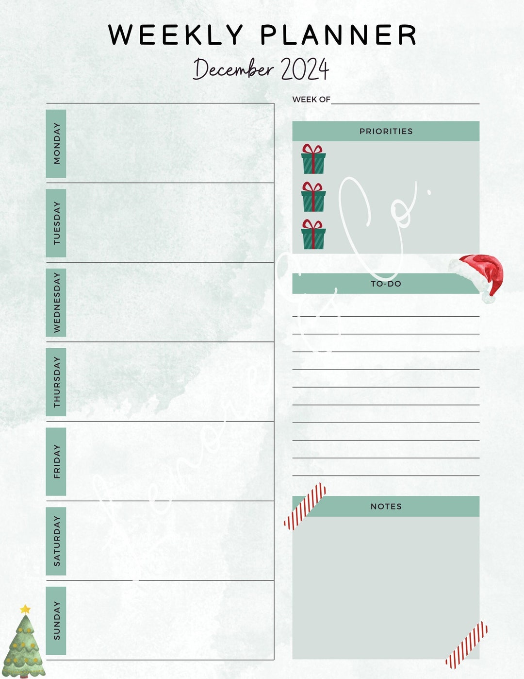 printable december 2024 calendar