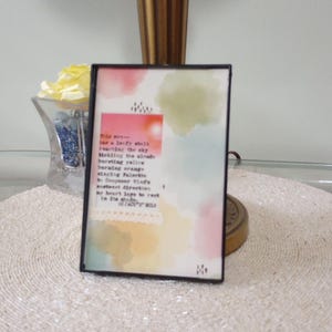 Sunflower: Original Poetry Framed Art Poem Print Mixed Media Typewritten PoemWall Decor Home Decor Scrapbook Paper