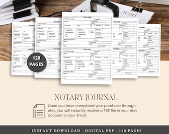 Printable Notary Journal. Notary Log Book. Notary Public - Etsy
