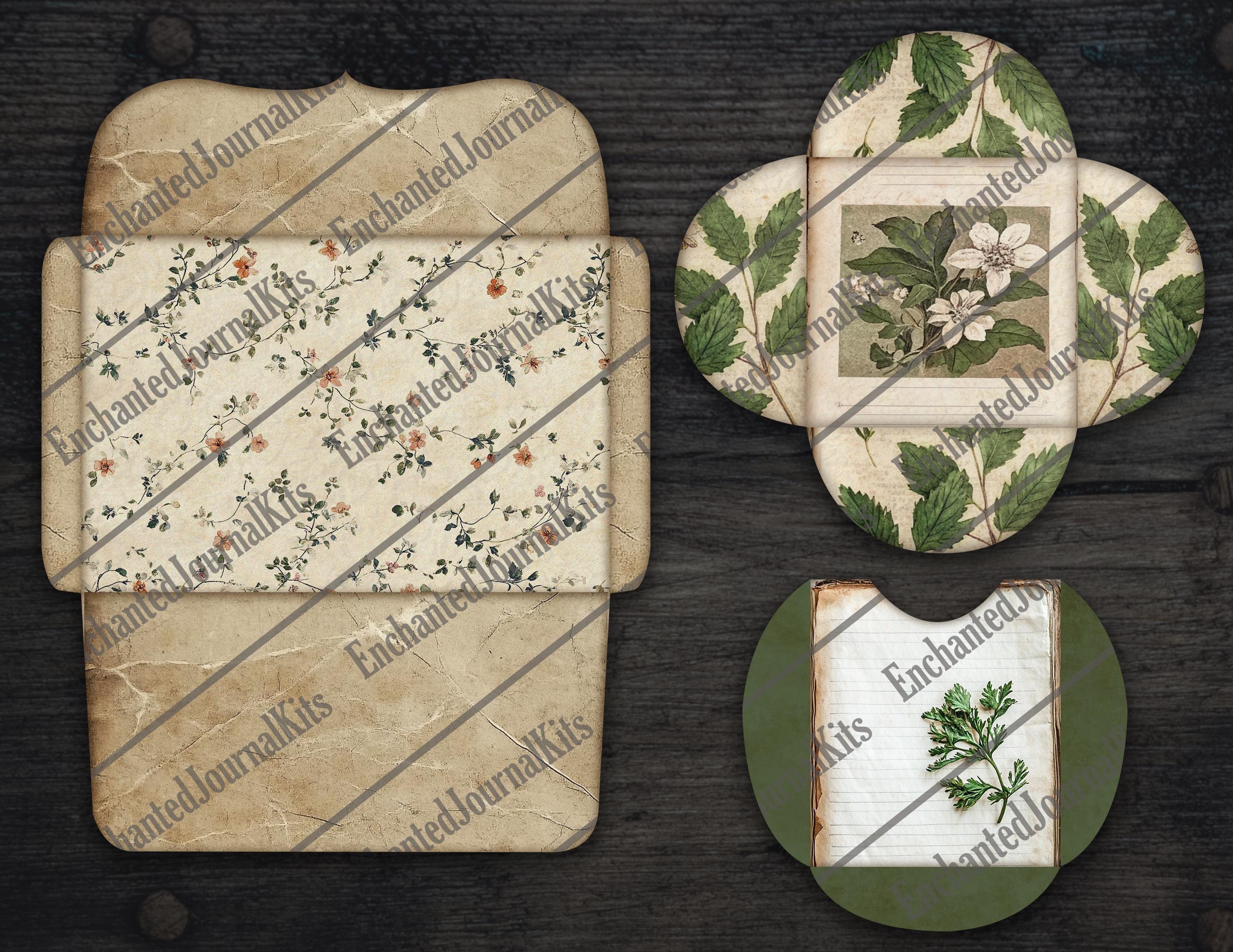 Botanical Junk Journal Ephemera Herbs Printable Cards Addon Garden ...