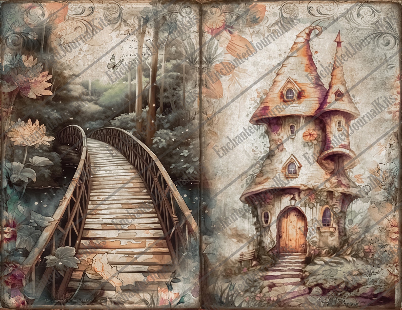 Vintage Fairy Junk Journal Kit Printable Fairies Junkjournal Magical ...