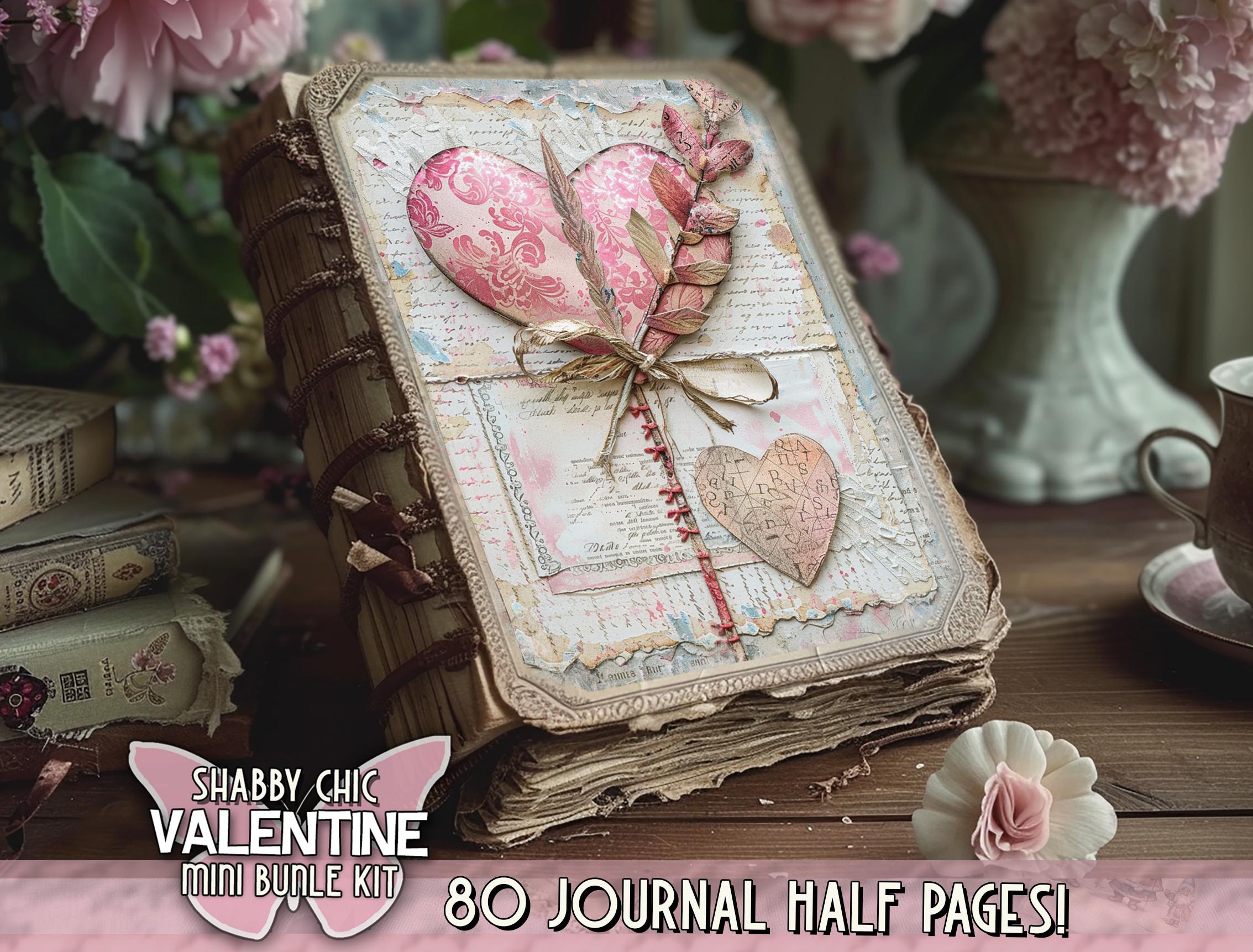 Shabby Chic Junk Journal Printable Pink Romance Mini Bundle Digital ...