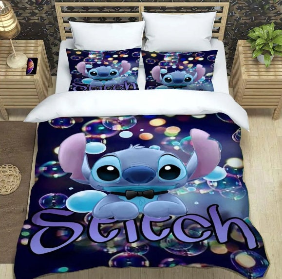 Stitch Copripiumino Lenzuola Bambina, Letto Per Bambini, Lilo & Stitch Set  Piumone Morbida 3d Stampa - Copripiumino King（220x240cm） + 1 Or 2 Federe :  : Casa e cucina