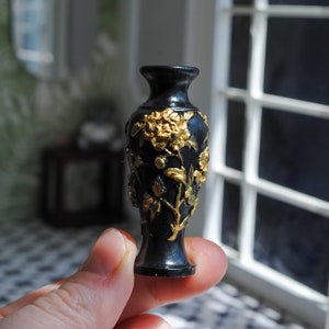 Miniatur Puppenhaus schwarze Bodenvase 3D gedruckt - Maßstab 1:12