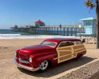 Hot Wheels Custom Merc Woody “elwoody” Wagon Surf Wagon Lowrider