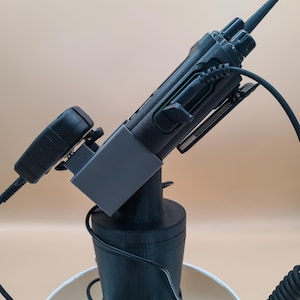 Baofeng DM-32UV UV32 Radio Dock with Mic Clip Option | Vehicle & Desktop Stand | DMR GMRS Ham | Car Truck Desk Holder