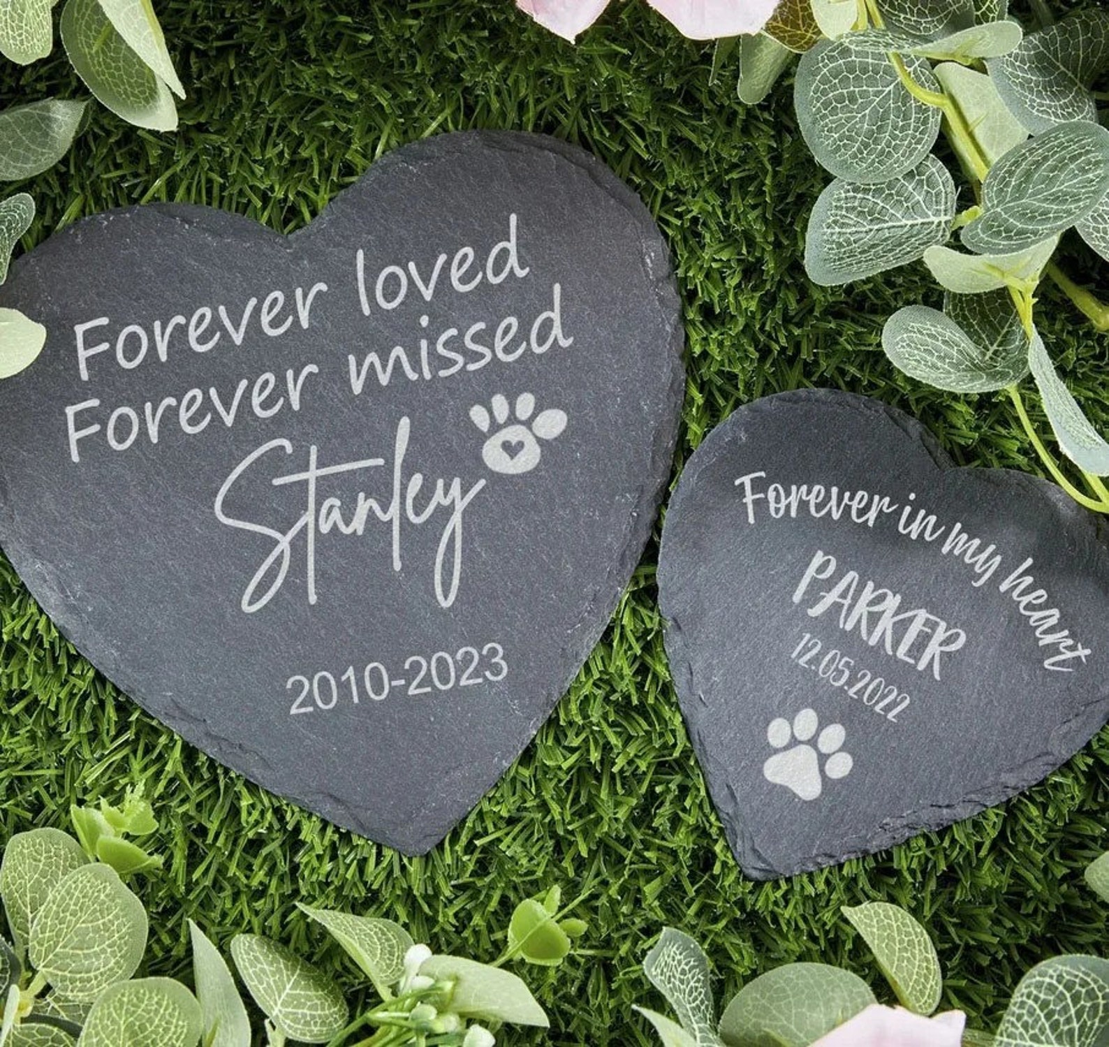 Customizable Pet Memorial Stone - Heartfelt Remembrance Plaque