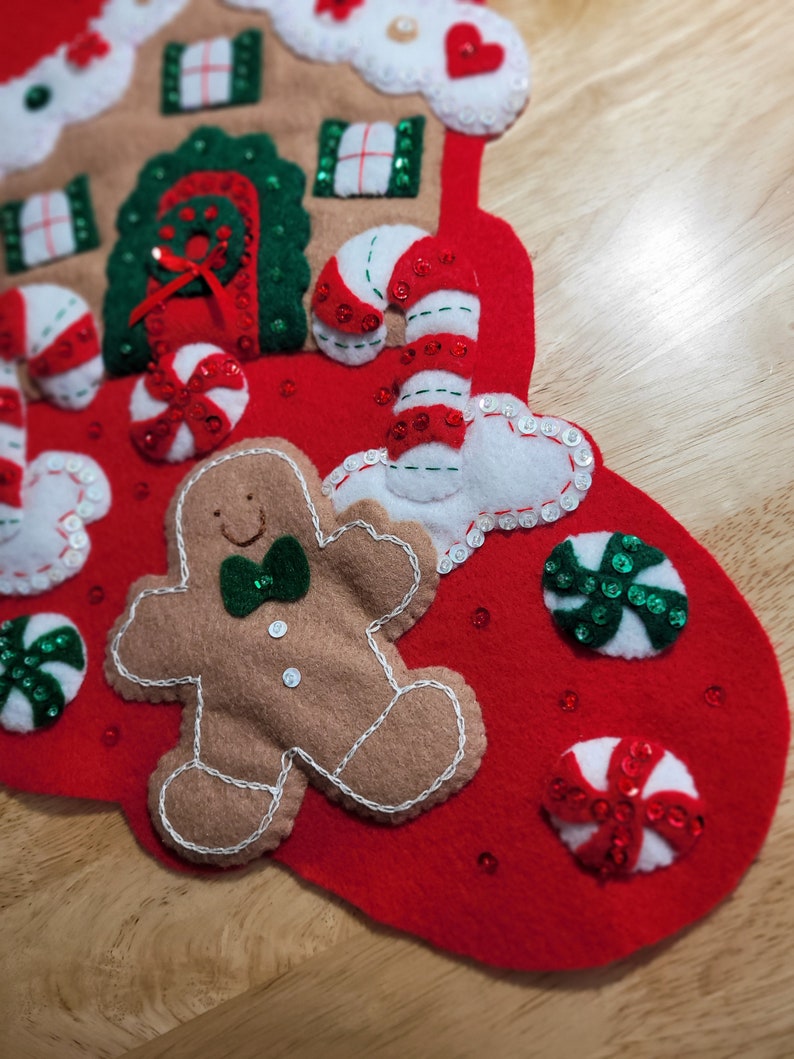 Christmas Stocking, Bucilla Gingerbread House, 1st Christmas, Heirloom