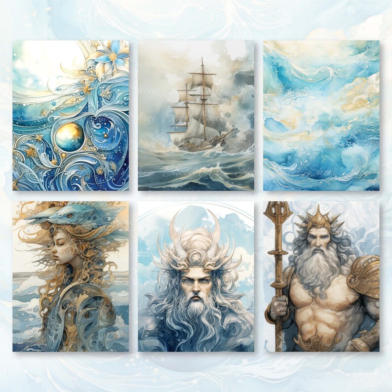 Mermaid Fantasy Under Sea 30 Pages 8.5X11 size For Junk Journal Backgrounds, Scrapbooking, Art and Craft, Commercial Use, Magic Fairy Tale, high quality 300 dpi JPG files
30 JPG Printable image pages (8.5X11 inch)
