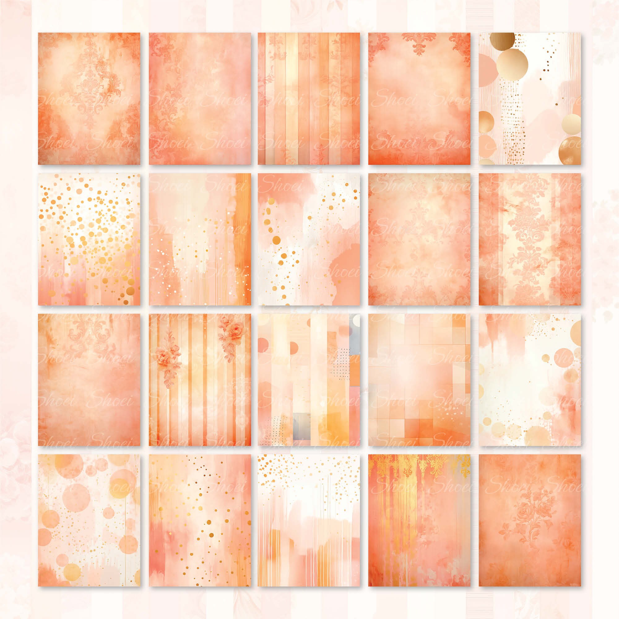 Peach Digital Paper Pack: 100 Soft Hue Designs (8.5x11 JPG) - Etsy