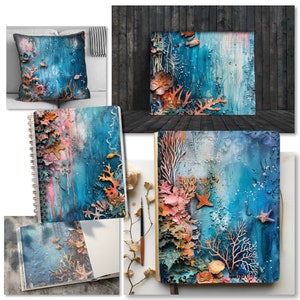 Coral Reef Digital Paper: 30 Mixed Media Ocean Designs (8.5x11 JPG) - Etsy